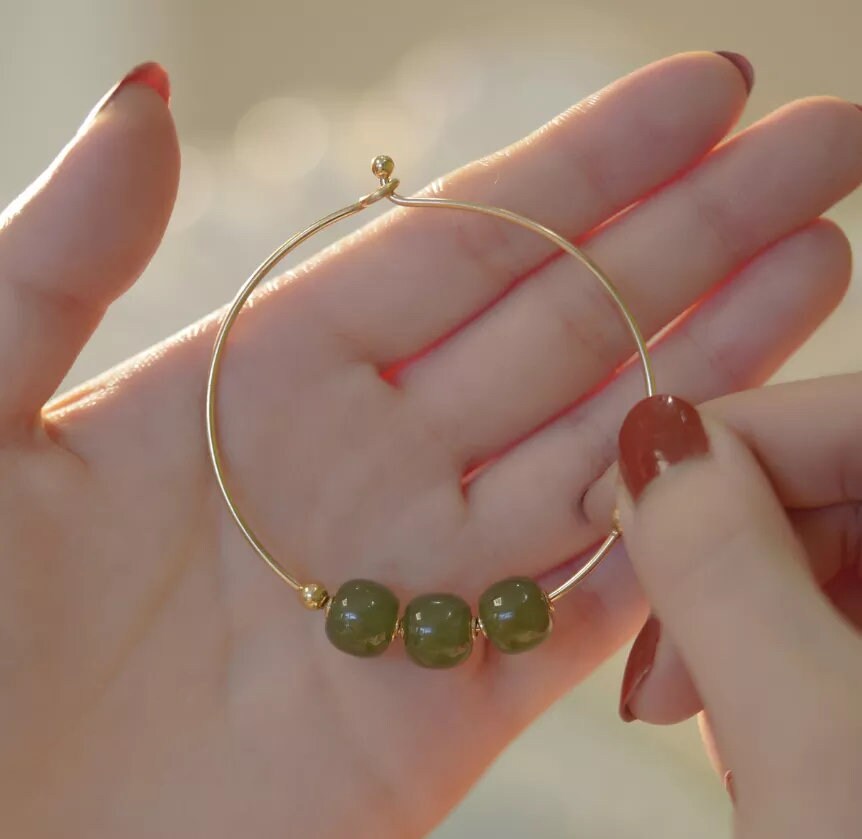 Hetian Jade Golden Leaf Bracelet - Happy Shopping Store