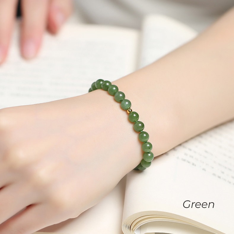XiskCan Natural Jade Bangle Bracelet for Women, YC-C15-G1 India | Ubuy